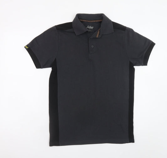 Snickers Workwear Mens Black Small Short Sleeve Polo Shirt