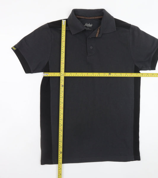 Snickers Workwear Mens Black Small Short Sleeve Polo Shirt