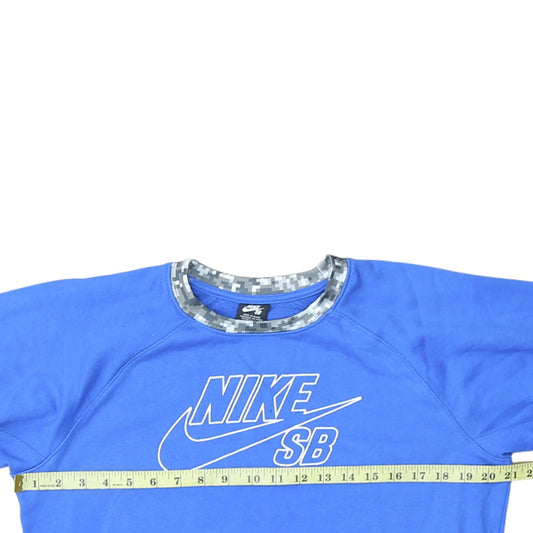 Nike SB Boys Blue Crew Neck Sweatshirt XL 13-15 Years Camo Trim