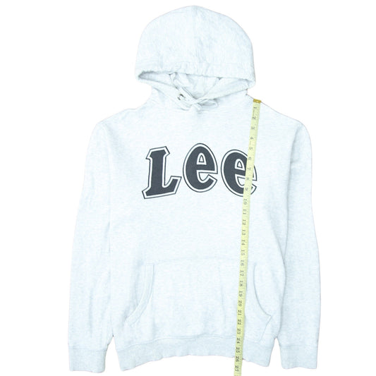 Lee Men's Grey XL Pullover Hoodie with Logo Print