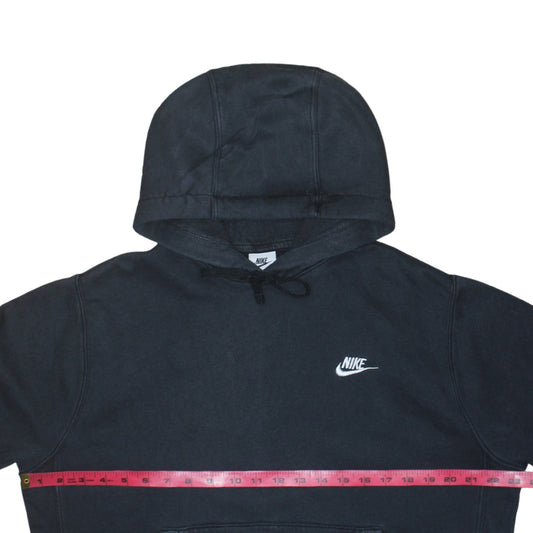 Nike Men's Black Pullover Hoodie M Embroidered Logo Fleece