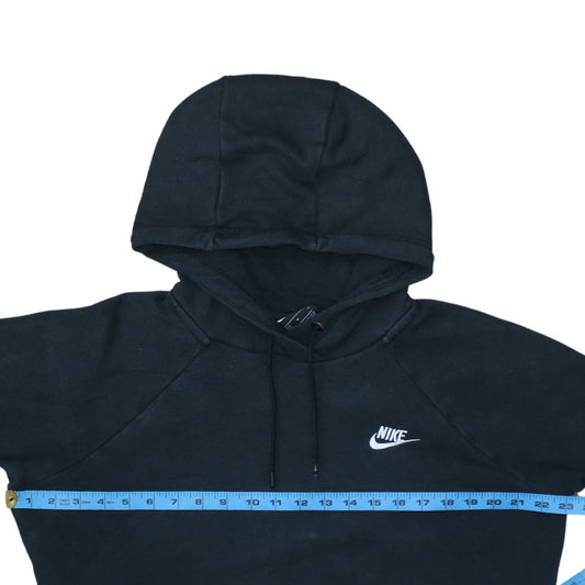 Nike Womens Black Medium Pullover Hoodie Sweatshirt Cotton Blend