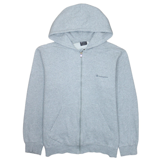 Champion Men's Grey Full Zip Hoodie L Fleece Sweatshirt