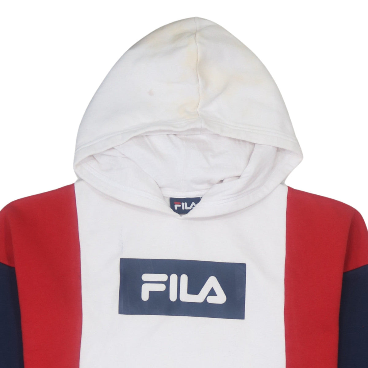 Additional view of Fila Women's Red White Navy Colourblock Pullover Hoodie, size S
