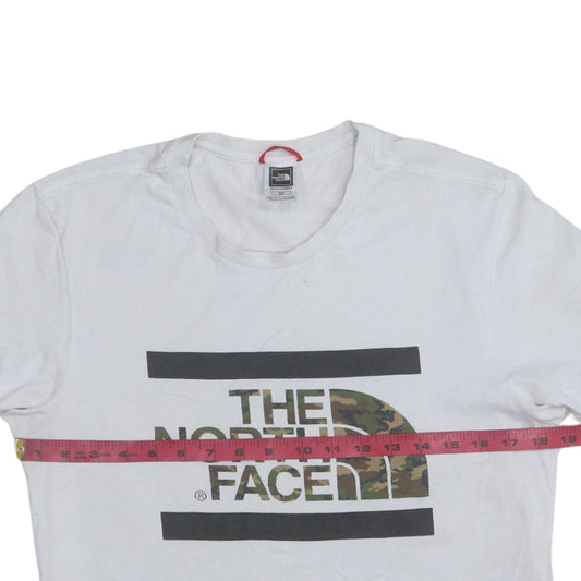 The North Face Men's White Camouflage Logo T-Shirt Size S