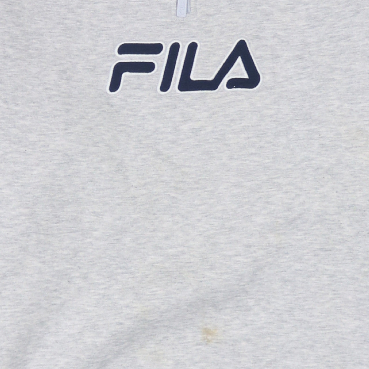 FILA Men's Grey XL 1/4 Zip Pullover Sweatshirt Classic Logo