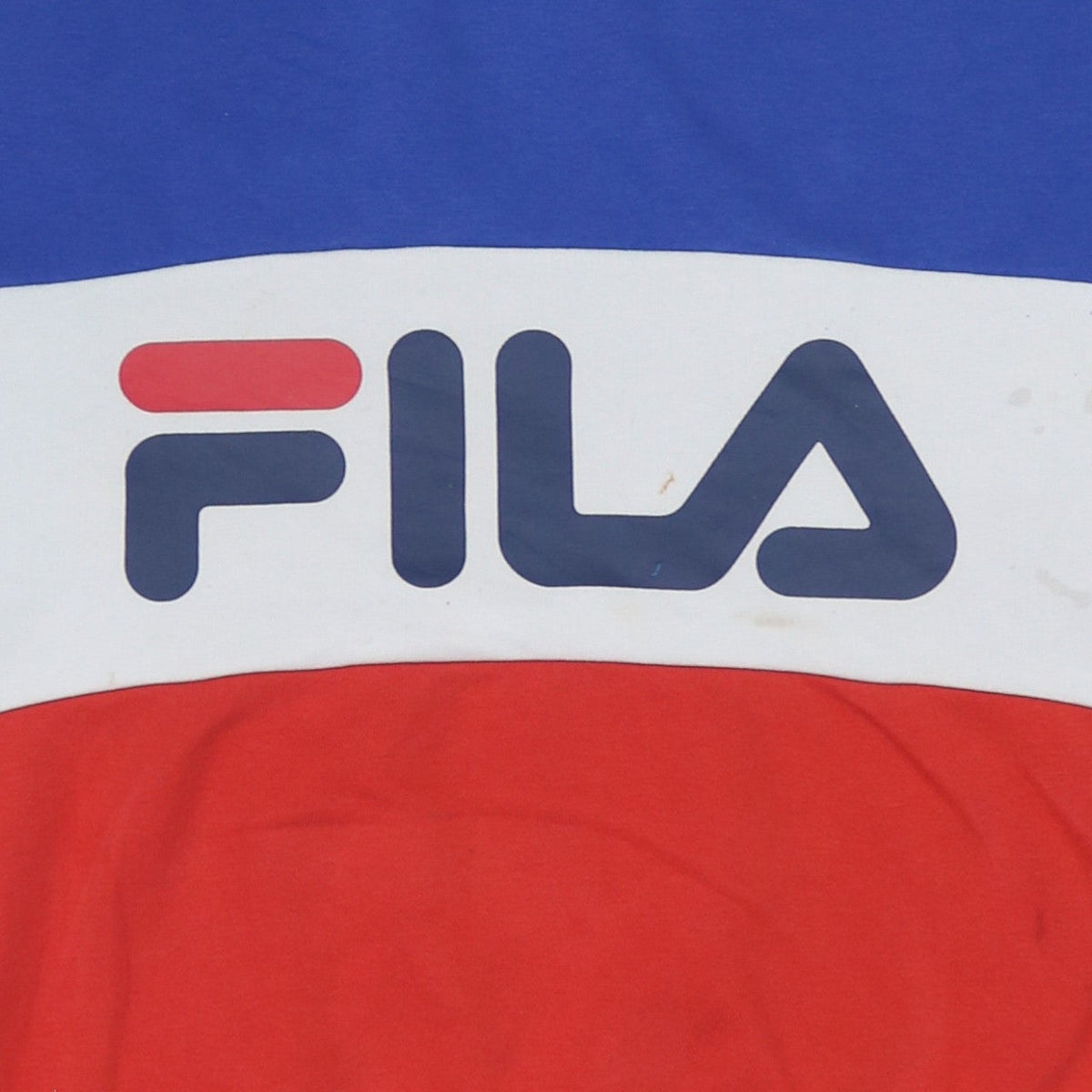 Additional view of Fila women’s blue red colourblock crew neck sweatshirt, size S