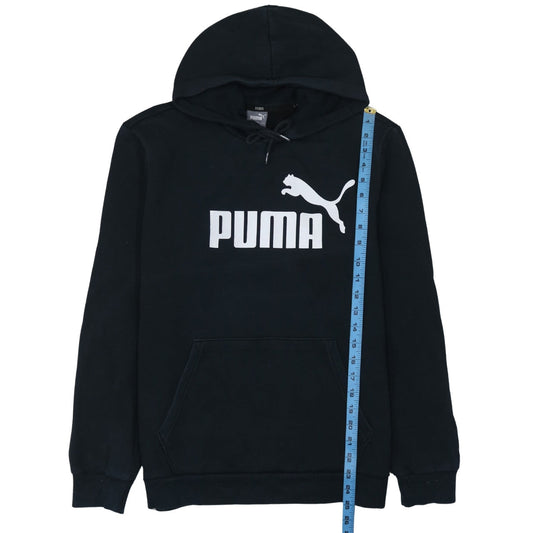 Puma Men’s Black Pullover Hoodie M Sports Logo Fleece