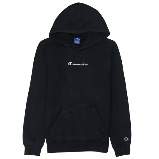 Champion Men's Black Small Pullover Hoodie Embroidered Logo