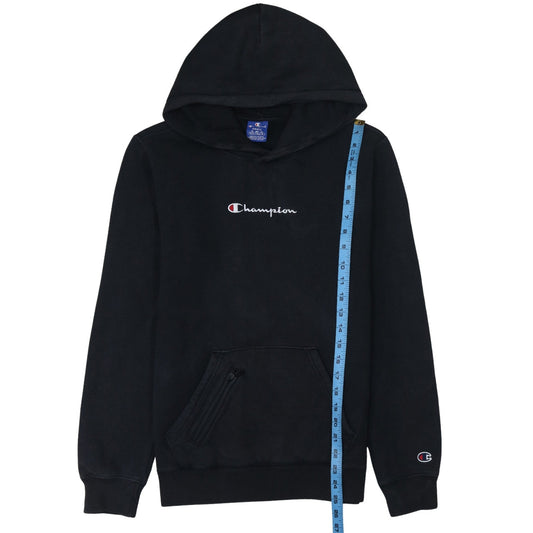 Champion Men's Black Small Pullover Hoodie Embroidered Logo