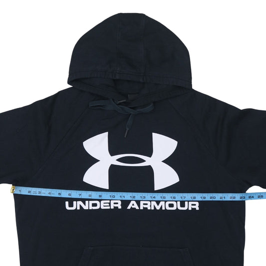 Under Armour Men Black Pullover Hoodie L Sports Fleece Graphic
