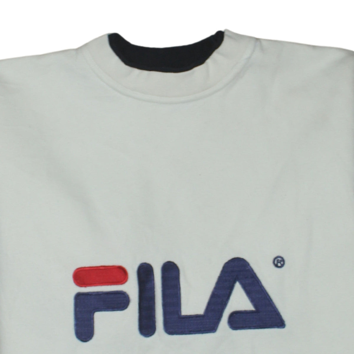 Additional view of Fila Men's White Embroidered Logo Pullover Sweatshirt S Vintage