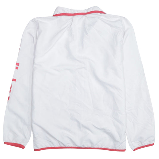 Adidas Men’s White Windbreaker Jacket L Lightweight Hooded