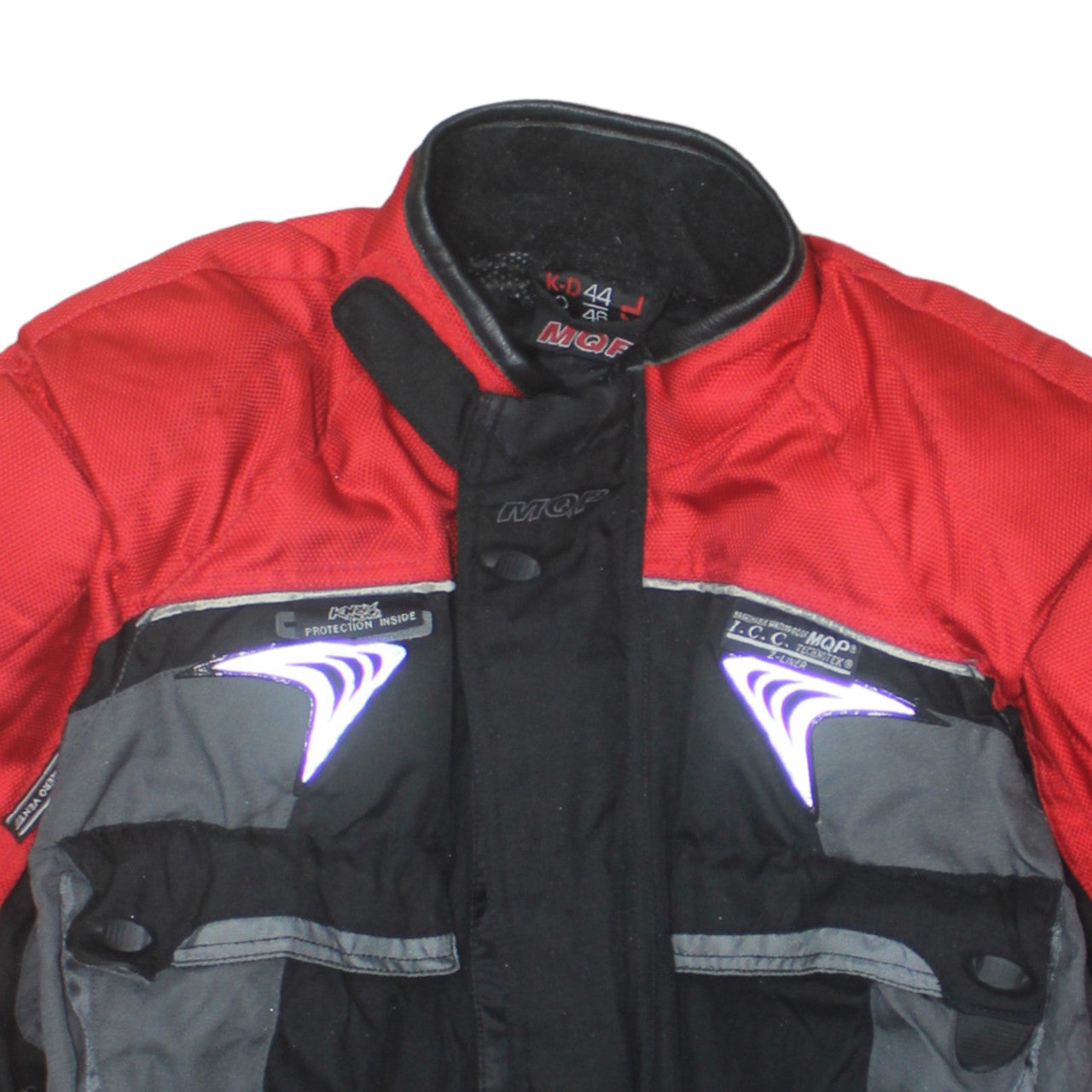MQP Men's Red Black Motorcycle Waterproof Jacket Size 46 Nylon