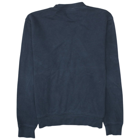 Russell Men's Black Small Crew Neck Embroidered Wolf Sweatshirt