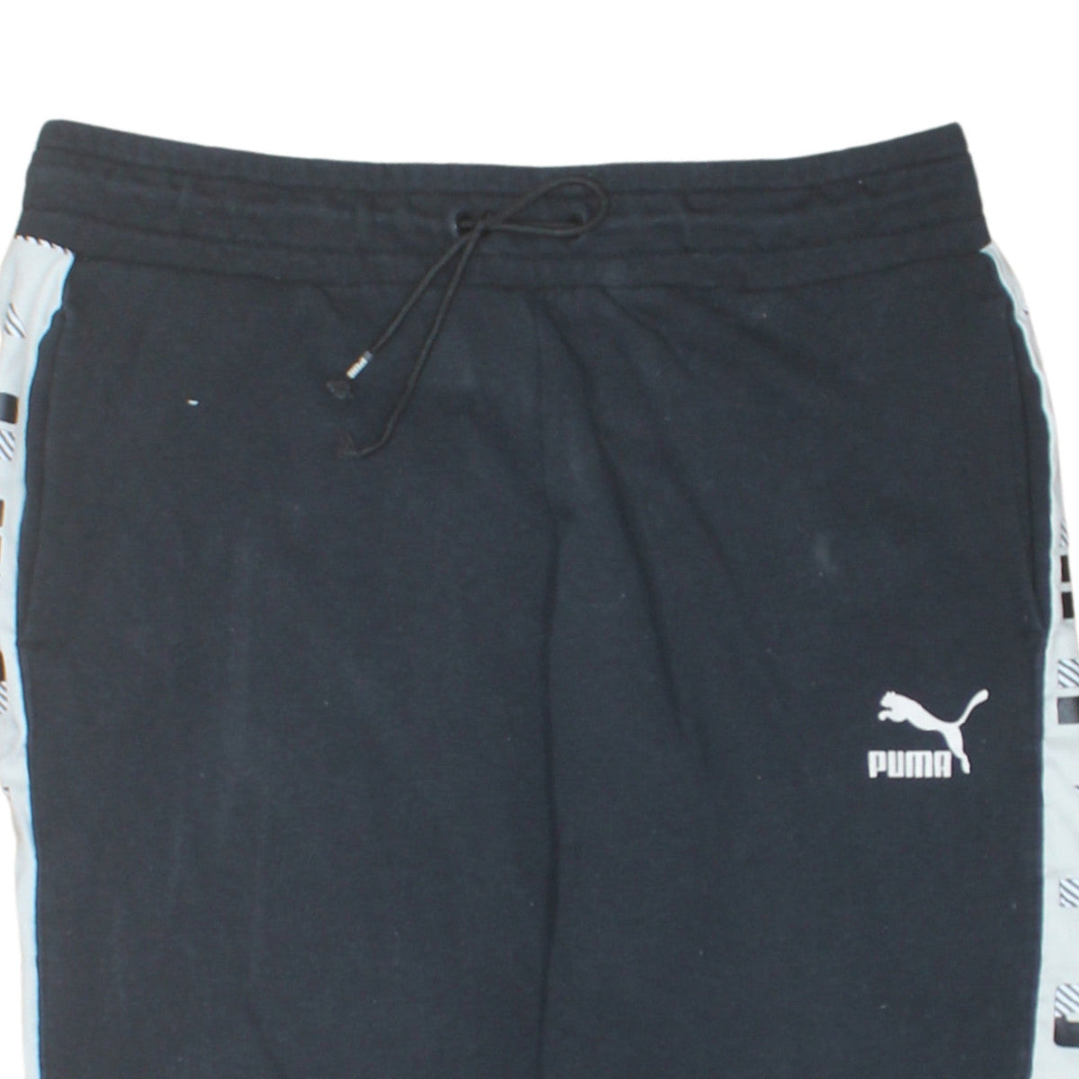 Additional view of Puma Women’s Black Jogger Trousers, size UK 10, Side Stripe Activewear