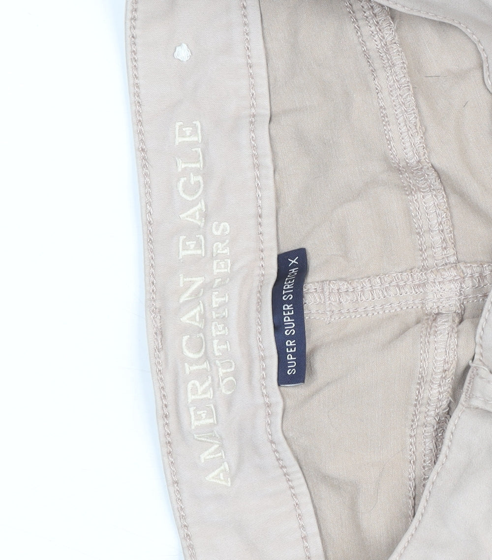 American Eagle Women’s Beige Cargo Skinny Trousers Size 6