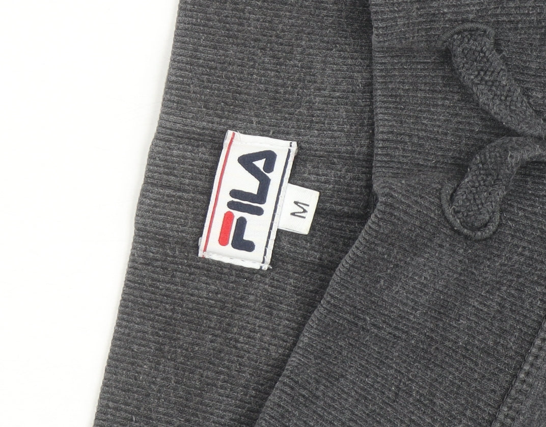 Brand and care label for Fila Men’s Grey Jogger Sweatpants Medium Regular Fit
