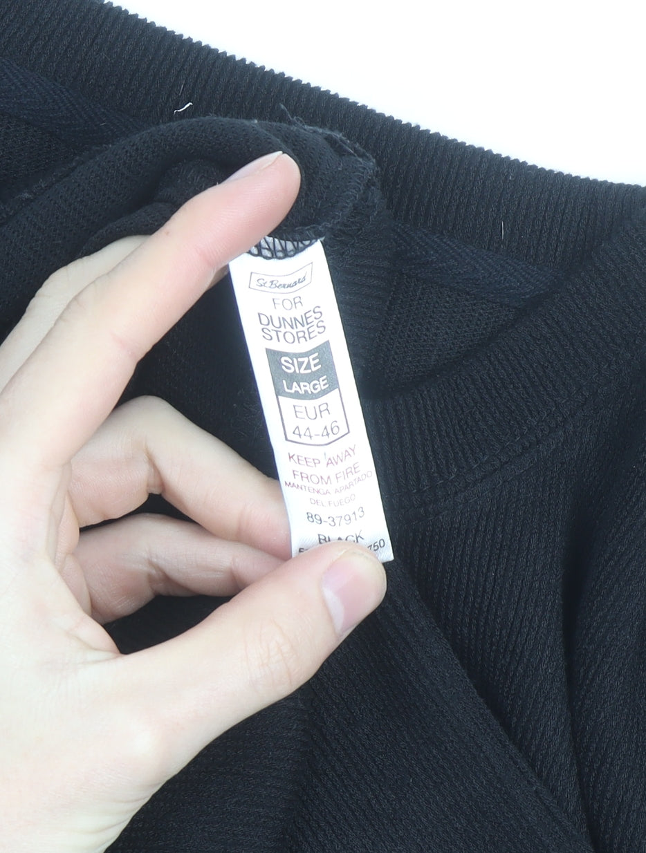 Dunnes Stores Women’s Black Puff Sleeve Crew Neck Pullover Jumper L