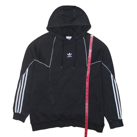 Adidas Mens Black Pullover Hoodie Size L Sportswear Fleece