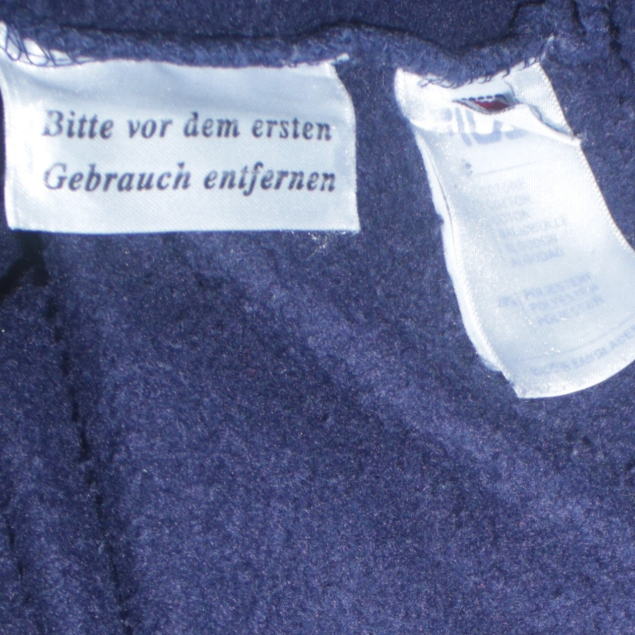 Additional view of Fila women’s navy blue crew neck logo sweatshirt xl cotton blend