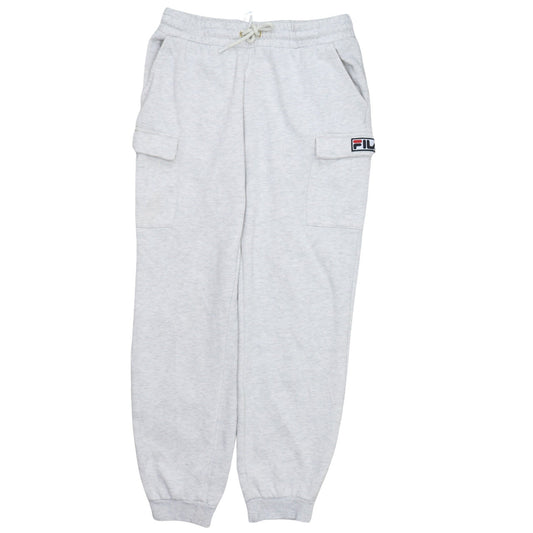 Fila Men's Grey Jogger Sweatpants M Regular Fit Fleece Trousers