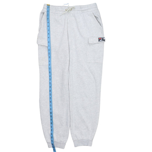 Fila Men's Grey Jogger Sweatpants M Regular Fit Fleece Trousers