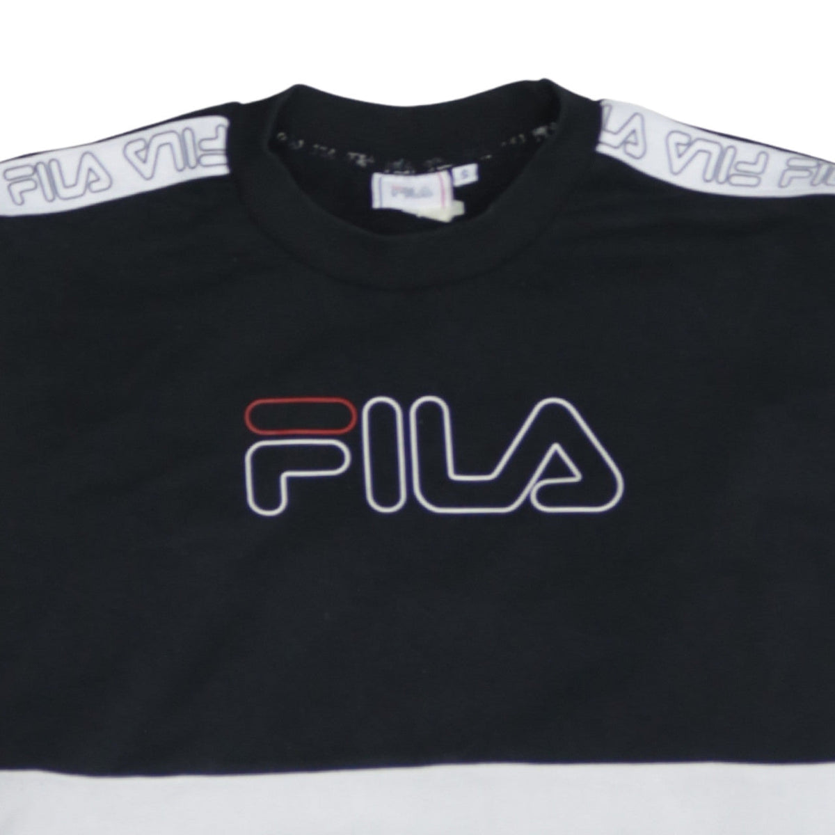 Additional view of Fila men’s black small crew neck logo pullover sweatshirt
