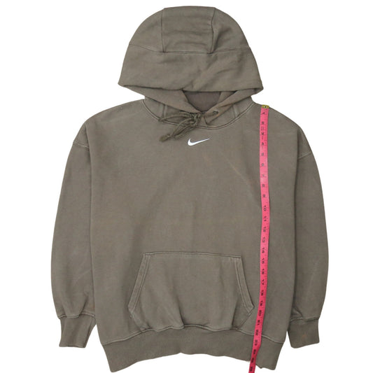 Nike Men's Brown Pullover Hoodie M Regular Fit Sports Style