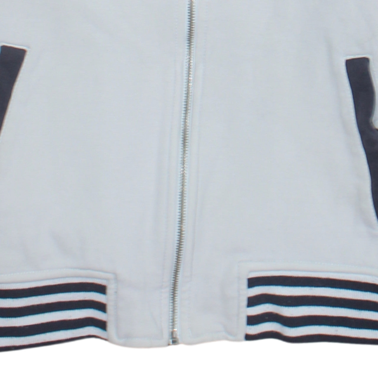 Tommy Hilfiger Men's Beige & Navy Varsity Jacket Size M Cotton Blend