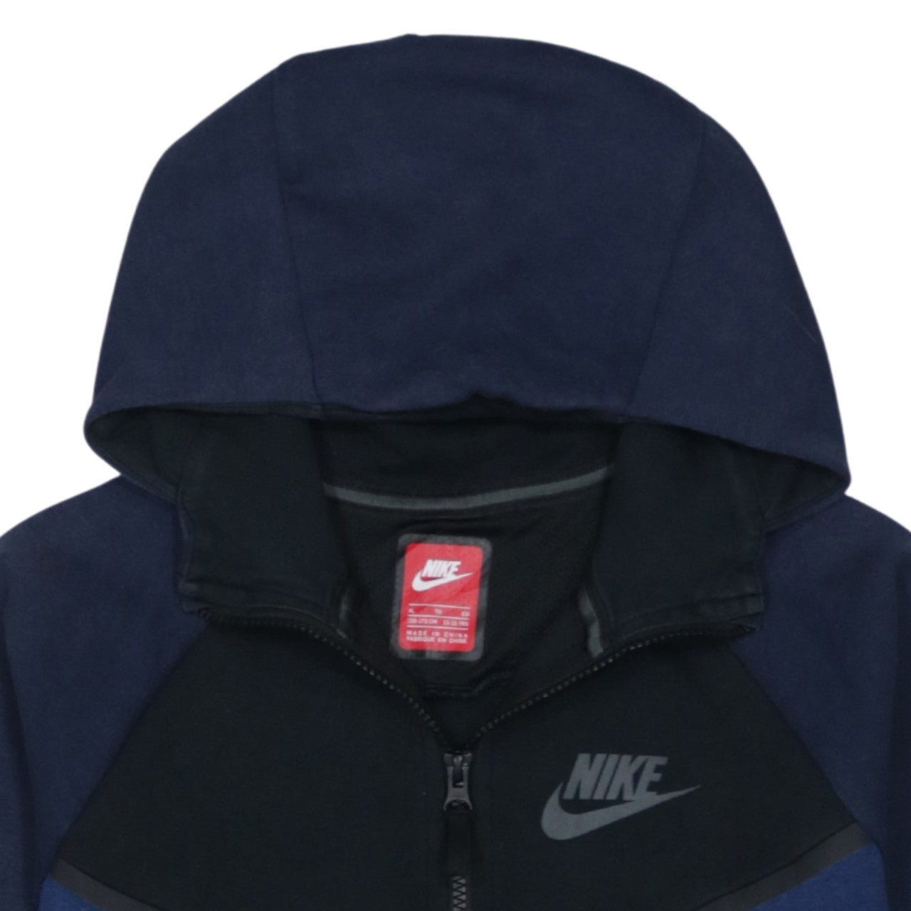 Nike Boys Blue & Black Full Zip Hoodie XL 13-15 Years Fleece Lined
