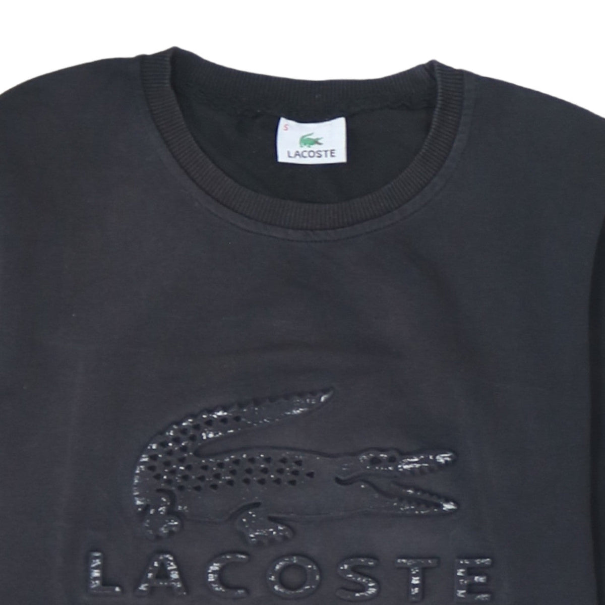 Additional view of Lacoste Men's Black Crew Neck Pullover Sweatshirt, size S