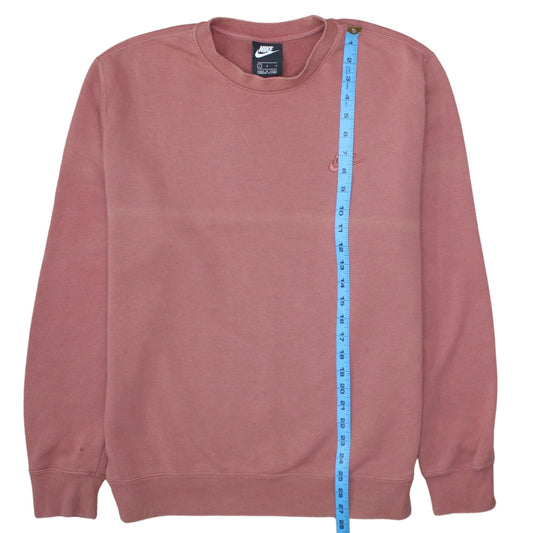 Nike Men's Pink Crew Neck Pullover Sweatshirt L Embroidered Logo