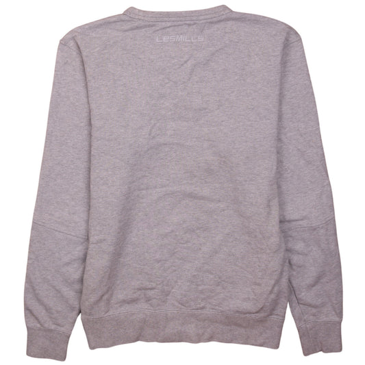 Reebok Men's Grey Graphic Print Crew Neck Sweatshirt XS