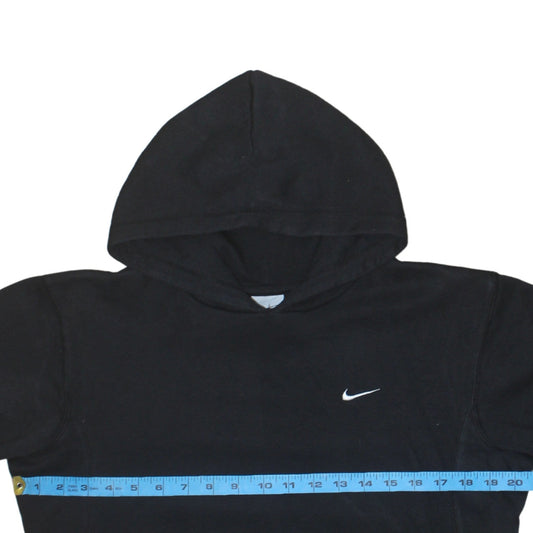 Nike Boys Black Pullover Hoodie Sweatshirt Size L Fleece Lined Casual