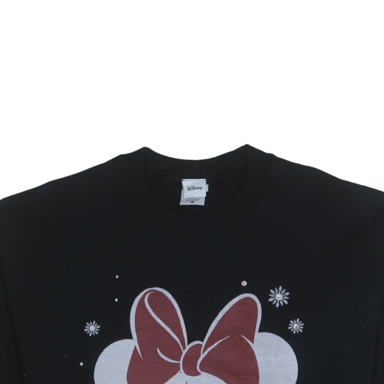 Disney Women Black Christmas Minnie Mouse Sweatshirt Medium