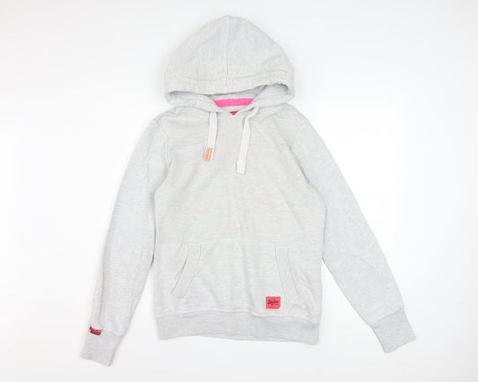 Superdry Men's Grey Pullover Hoodie M Regular Fit Fleece