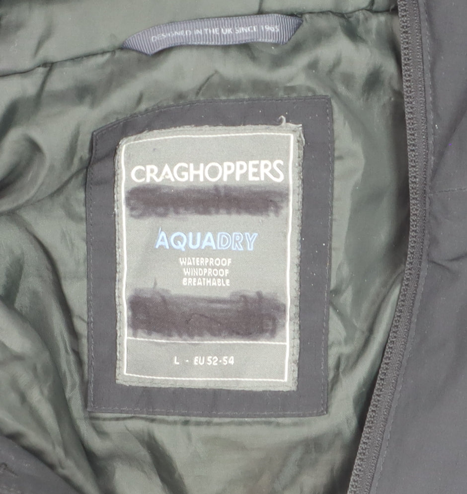 Craghoppers Men's Black L Waterproof Windproof Hooded Jacket
