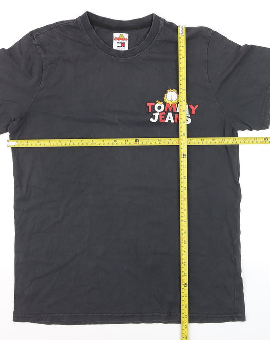 Tommy Jeans Men’s Black Garfield Graphic Cotton T-Shirt Size M