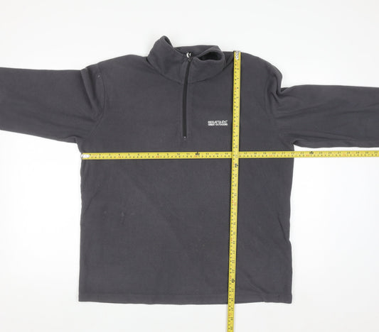 Regatta Mens Grey Fleece 1/4 Zip Pullover Sweatshirt L