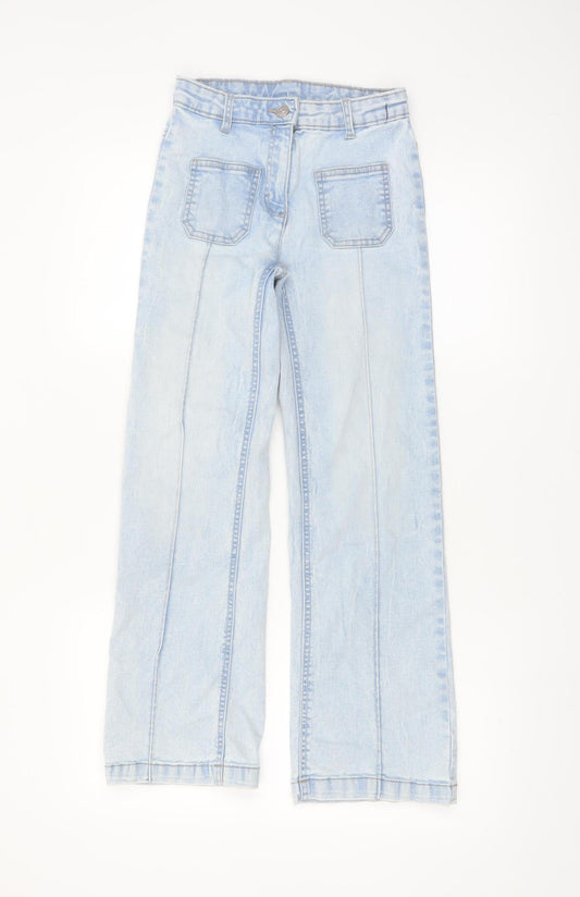 Dunnes Girls Light Blue Wide-Leg Jeans 25in Waist Denim Summer Casual