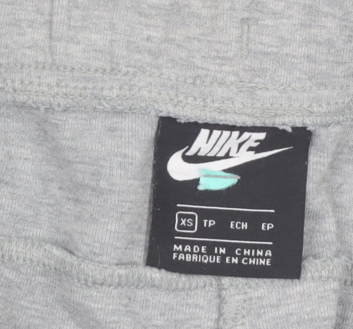 Nike Men's Grey XS Sweat Shorts with Drawstring and Pockets