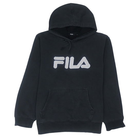 FILA Men's Black Pullover Logo Hoodie Size M