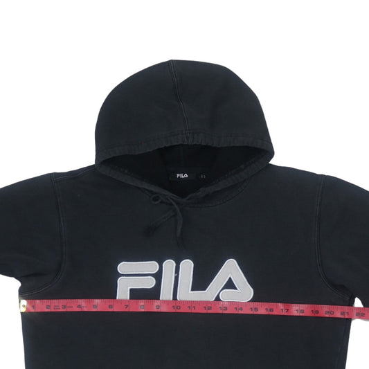 FILA Men's Black Pullover Logo Hoodie Size M