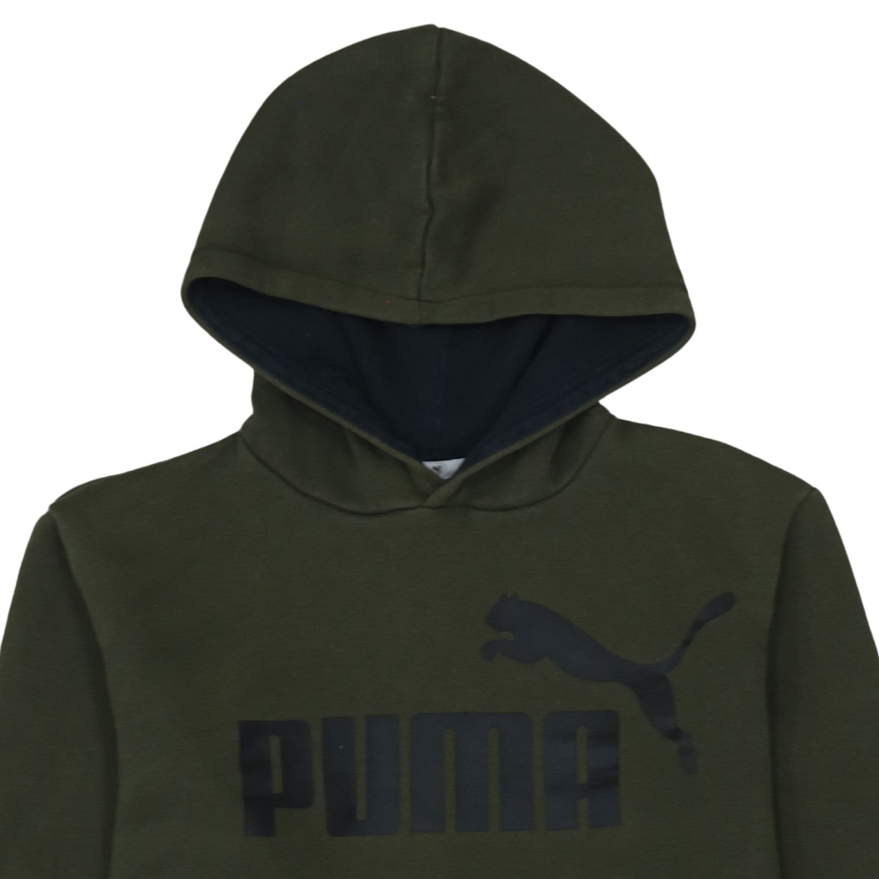 Additional view of Puma boys’ green pullover hoodie sweatshirt, size 9, classic fit