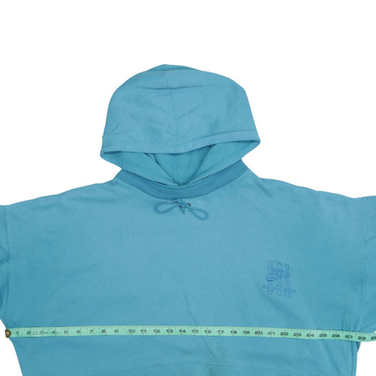 Nike Womens Blue Pullover Hoodie XXL Cotton USA Logo Sweatshirt