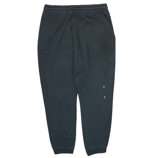 Reebok Men’s Black Logo Sweatpants L Tapered Track Joggers