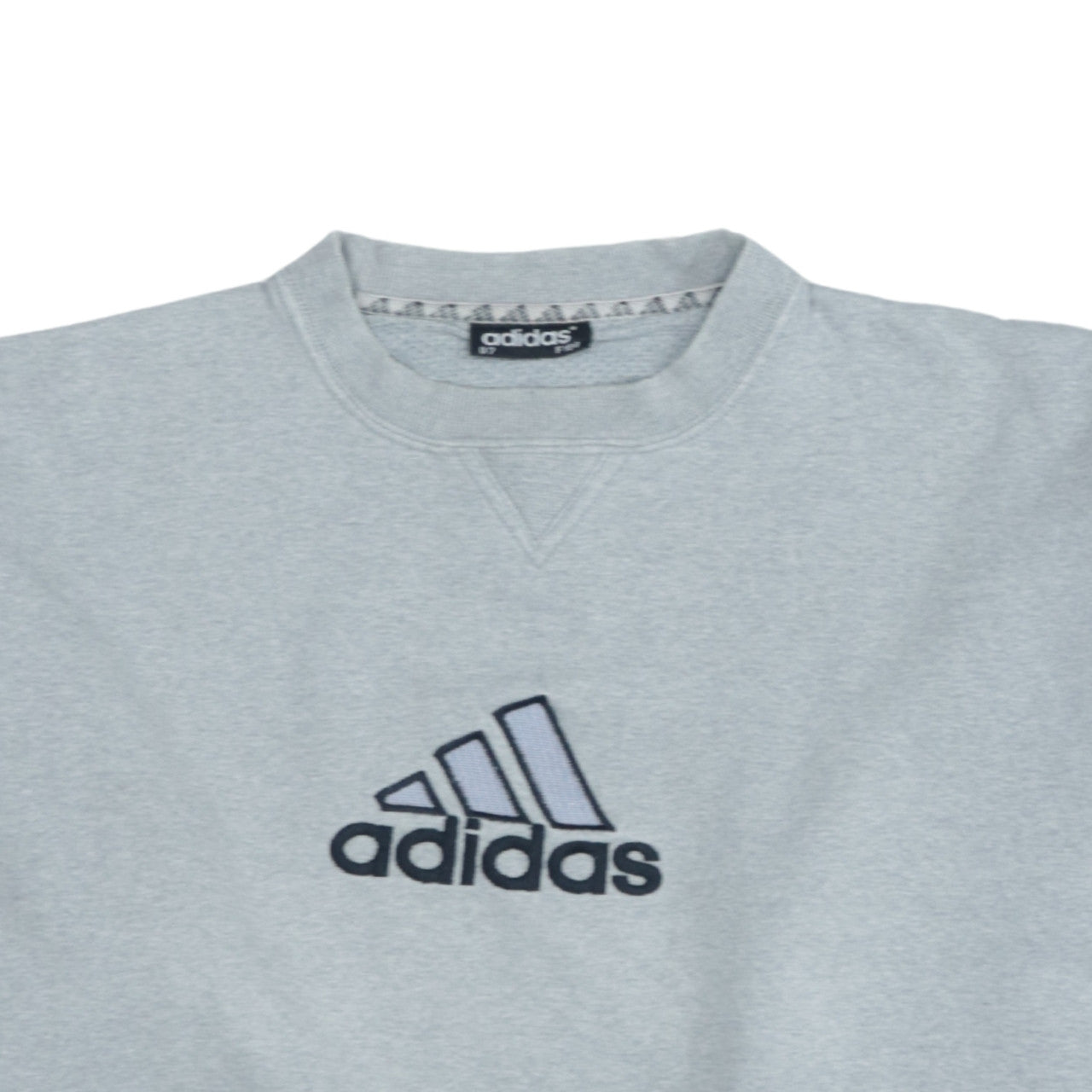 Adidas Women Grey Crew Neck Pullover Sweatshirt Size L