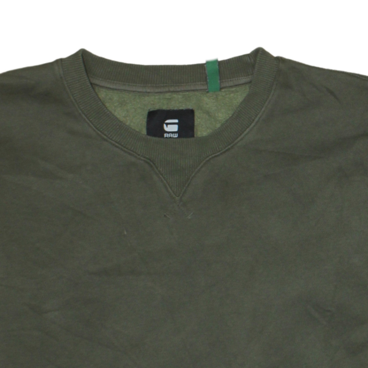 G-Star RAW Men's Green Crew Neck Pullover Sweatshirt L