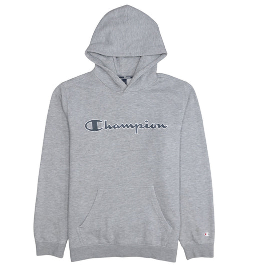 Champion Men's Grey Medium Pullover Hoodie with Logo